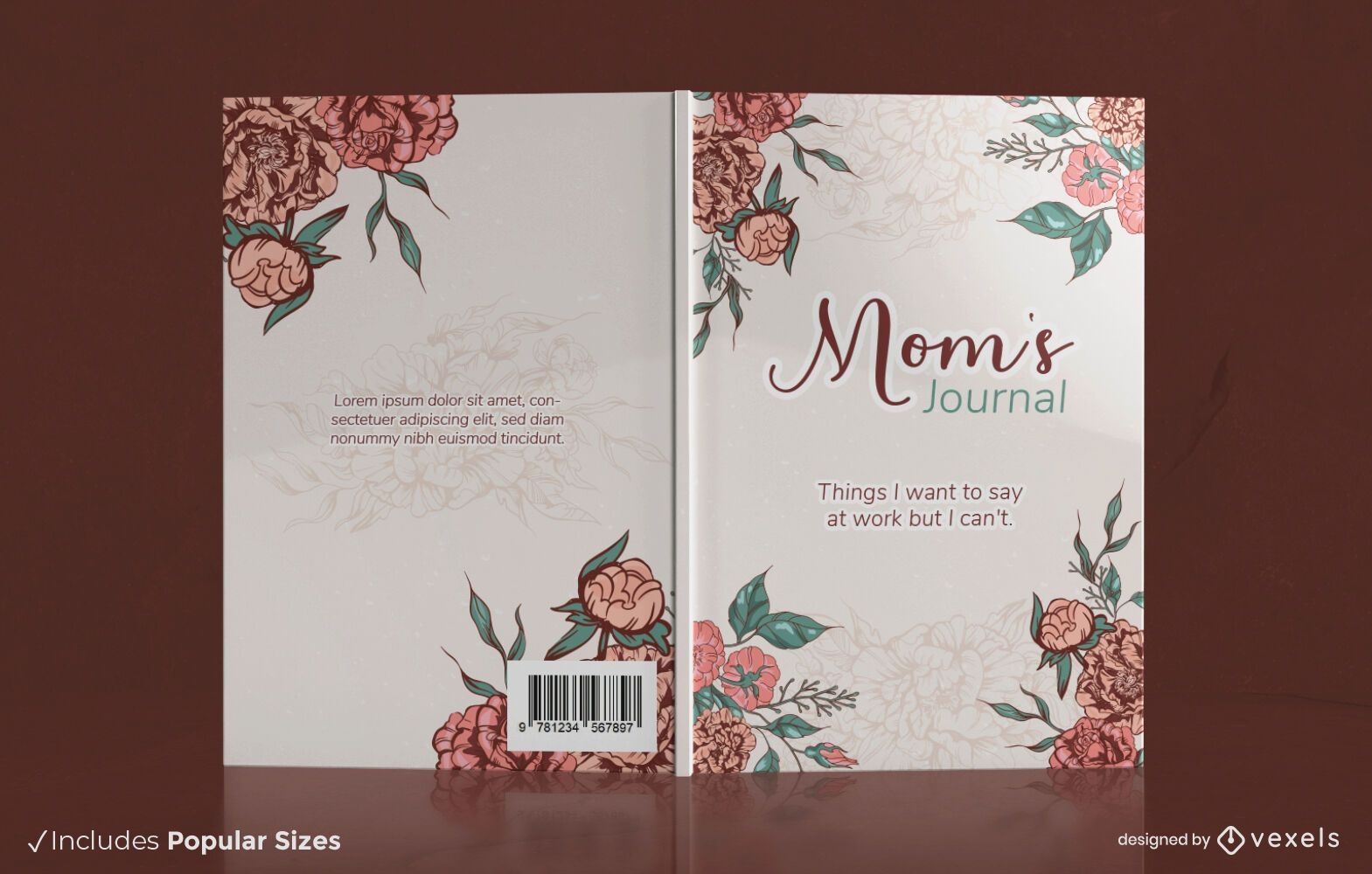 Mom's journal book cover design