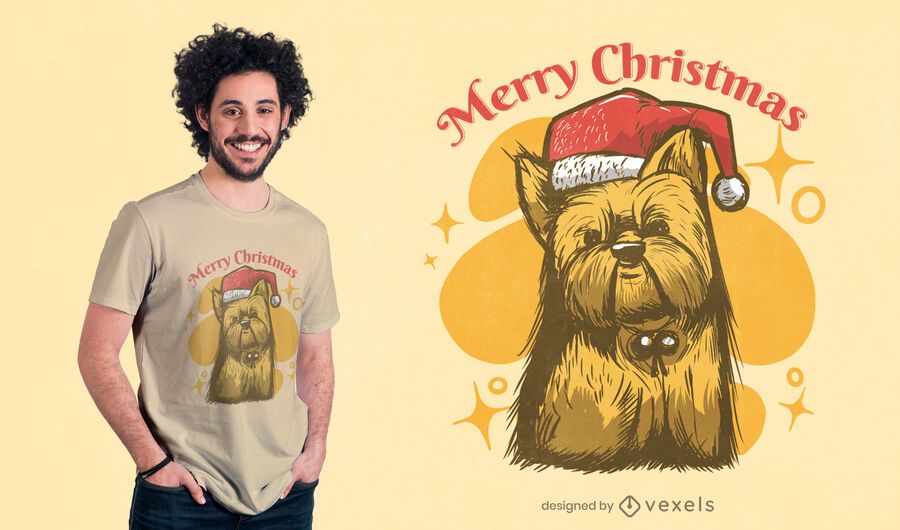 Diseño de camiseta de navidad yorkie Diseño de camiseta de navidad yorkie