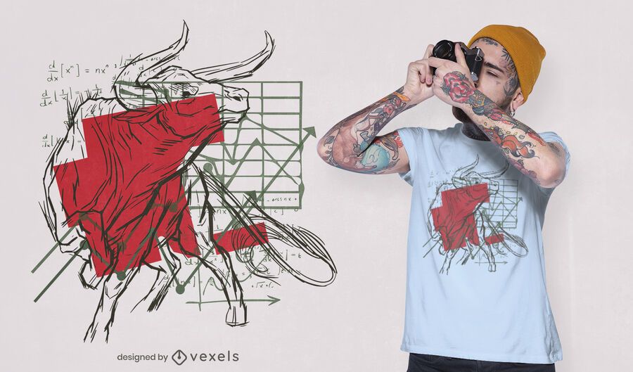 Design de t-shirt Bull Chart Design de t-shirt Bull Chart