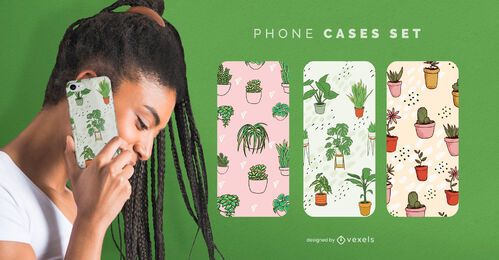 Houseplant phone case set
