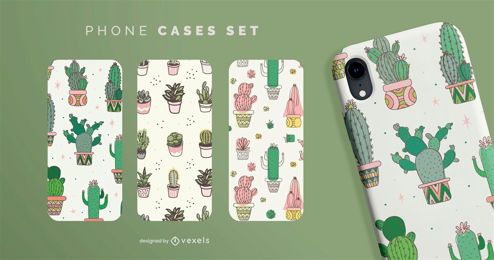 Cactus phone case set
