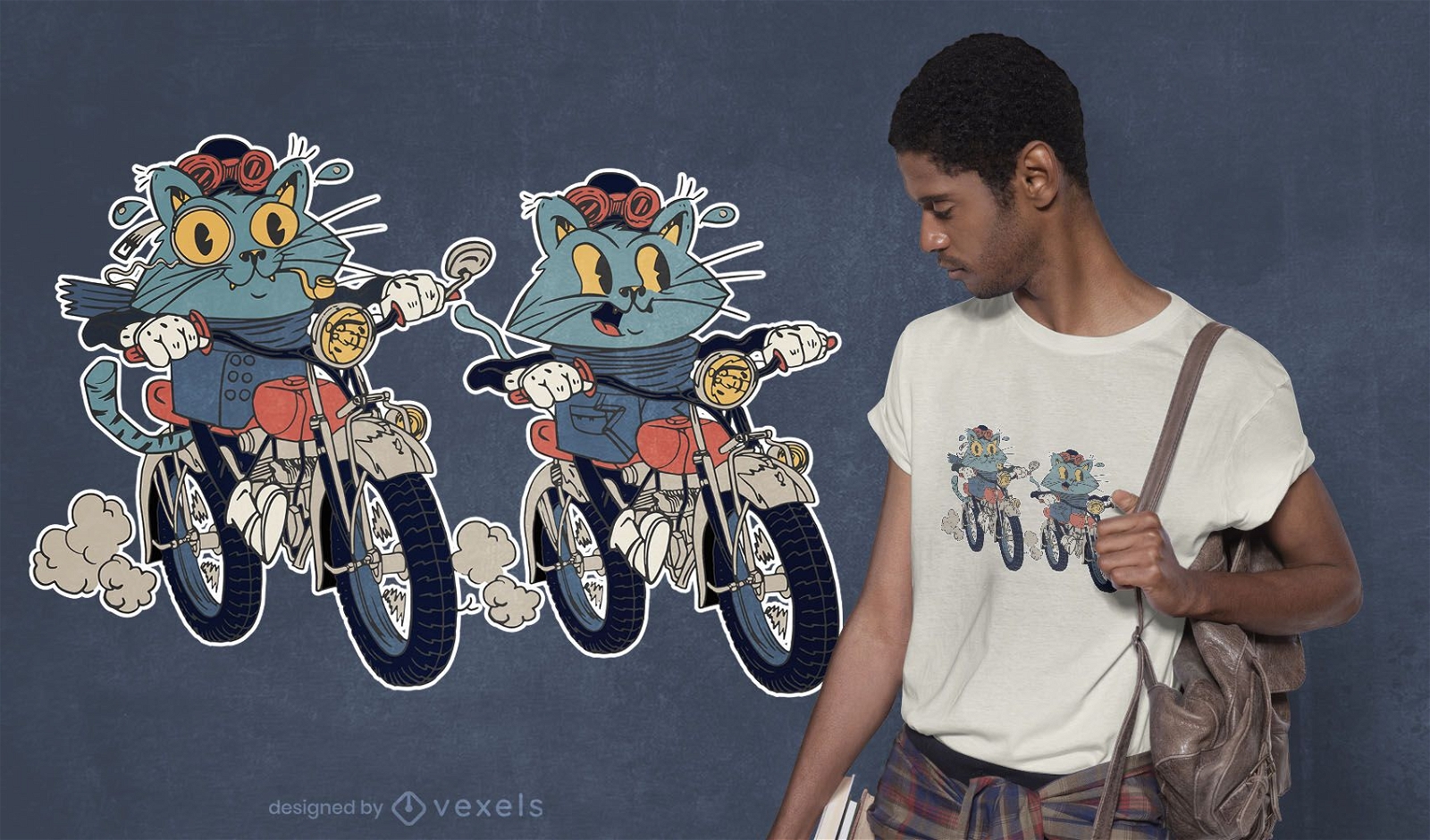 Biker cats t-shirt design