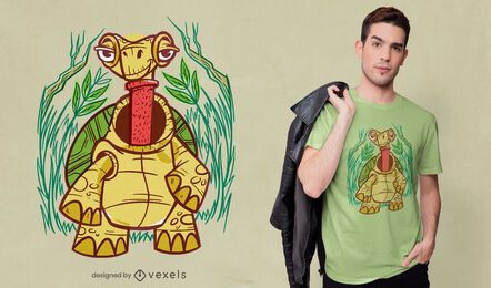 Diseño de camiseta con cuello de tortuga