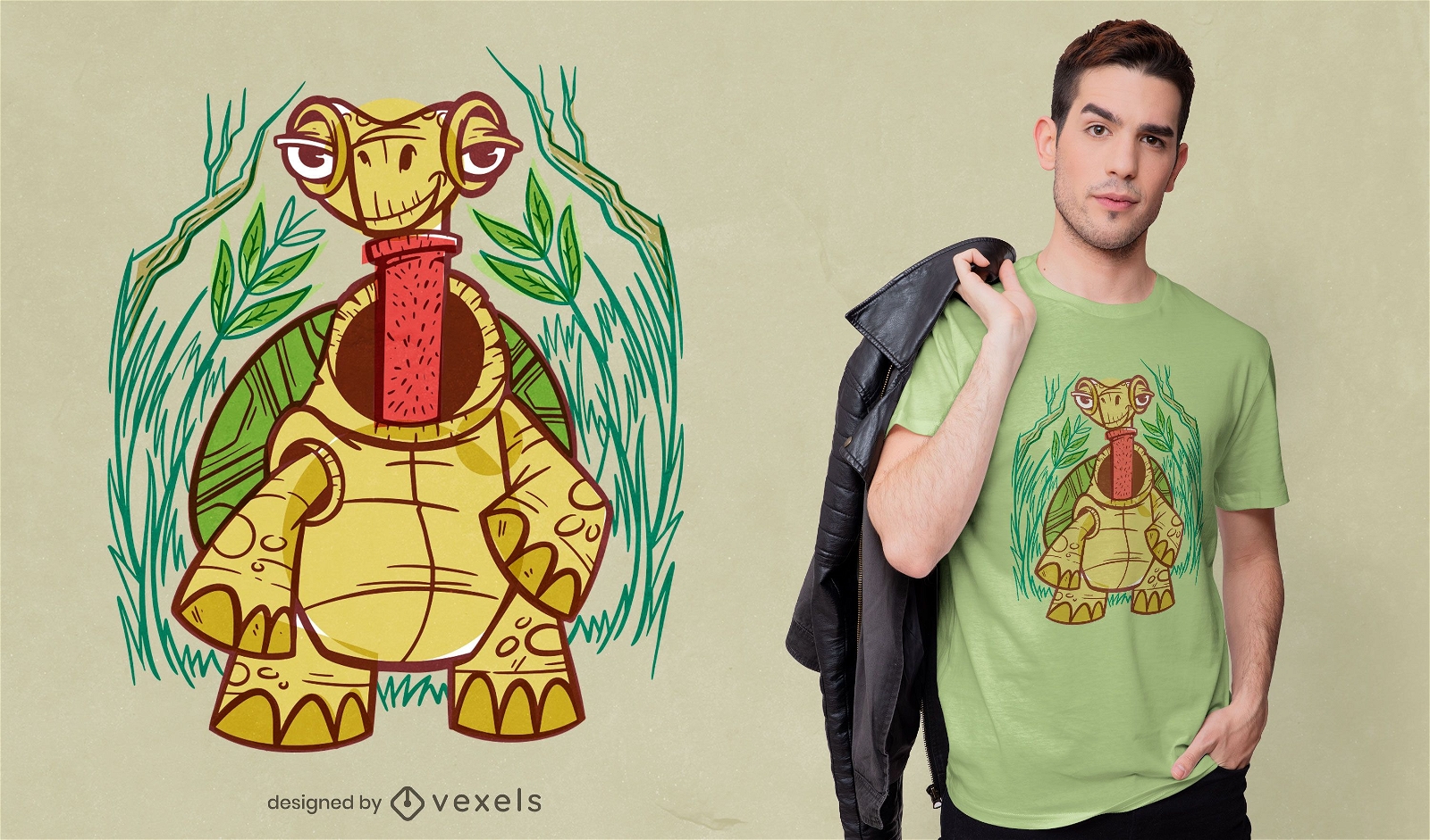 Design de camiseta com gola de tartaruga