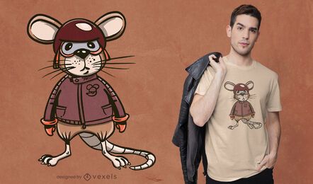 Biker rat t-shirt design Biker rat t-shirt design