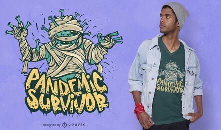 Diseño de camiseta de sobreviviente de pandemia Diseño de camiseta de sobreviviente de pandemia