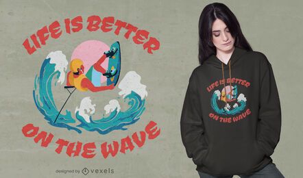 Design de camiseta para wakeboard