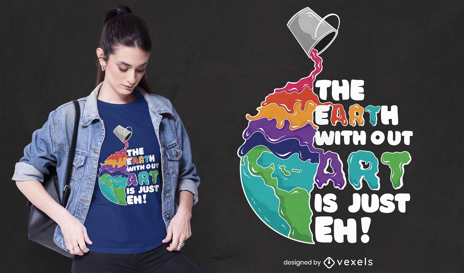 Erde ohne Kunst T-Shirt Design