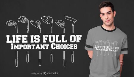 Diseño de camiseta con cita de golf Diseño de camiseta con cita de golf