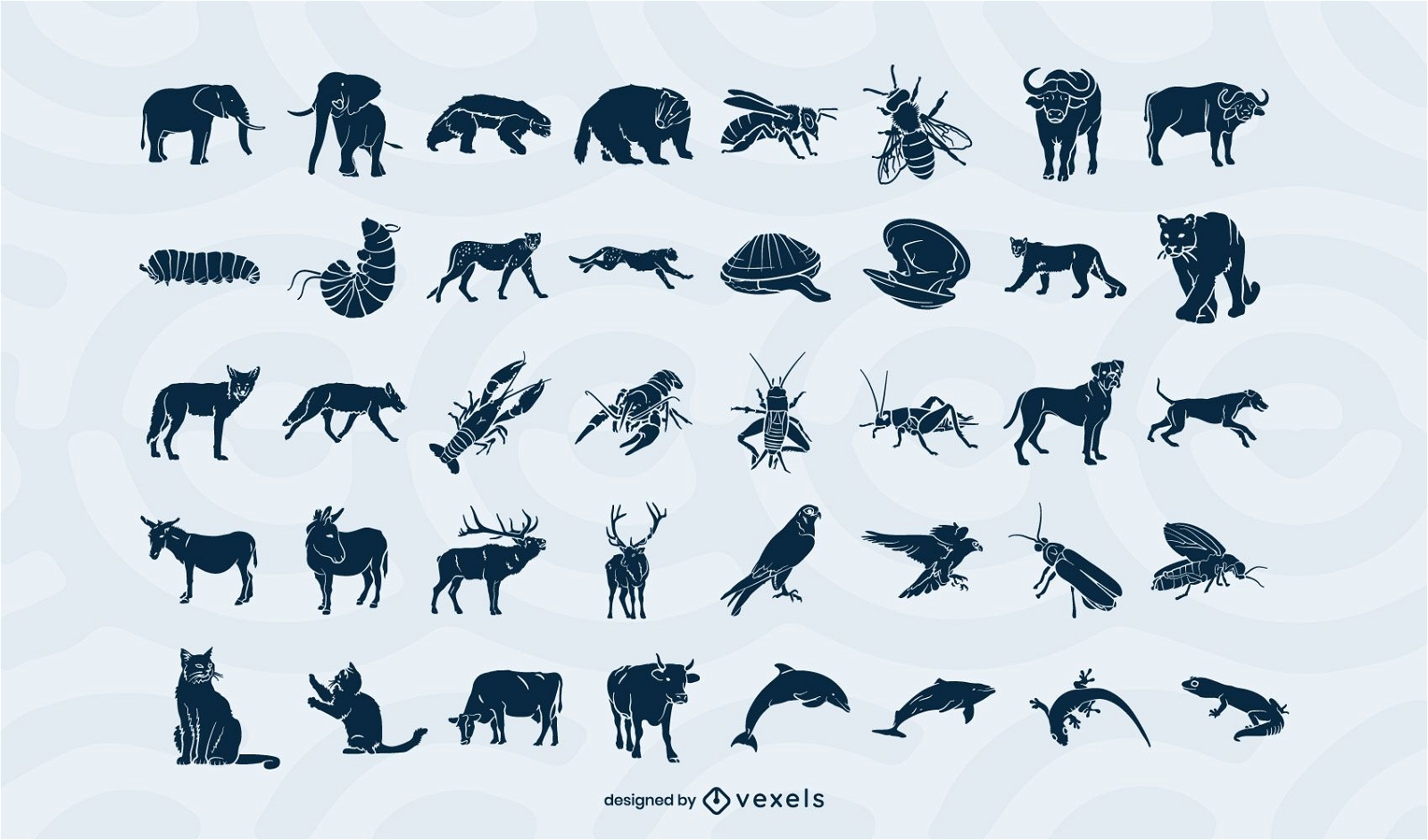 Animals silhouettes collection