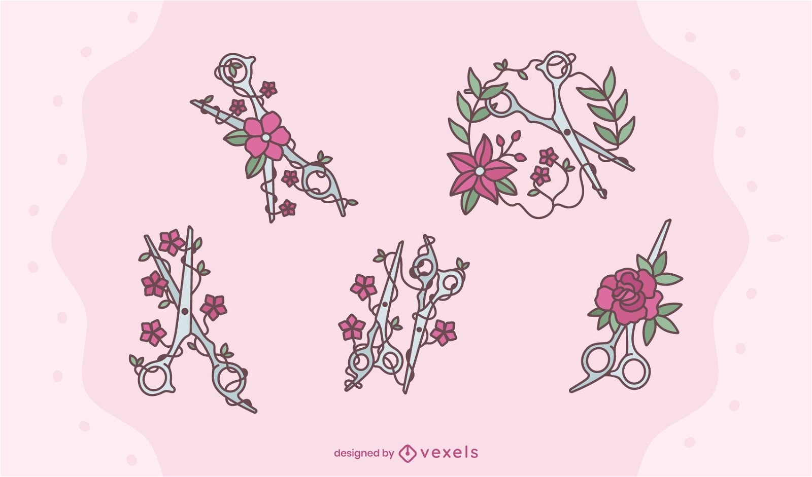 Blumenscheren-Design-Set