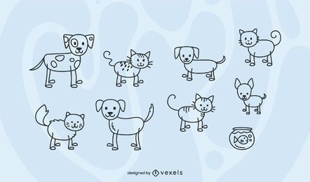 Stick figures pet set Stick figures pet set
