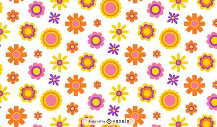 Hippie Blumenmuster Design