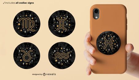 Zodiac signs popsocket set