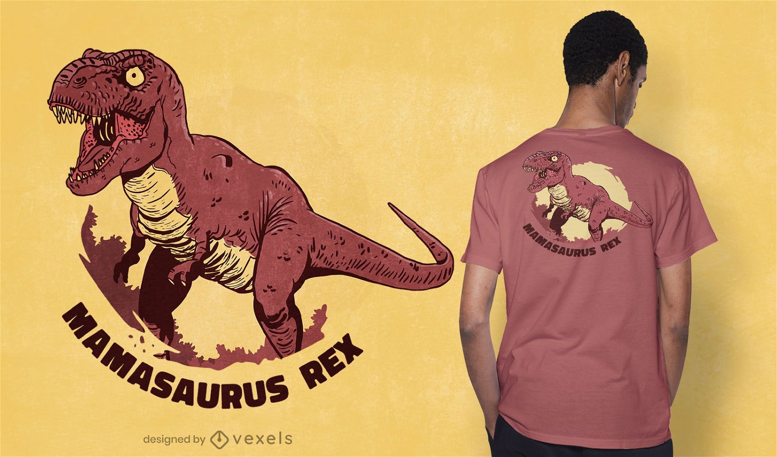 Design de camisetas Mamasaurus rex