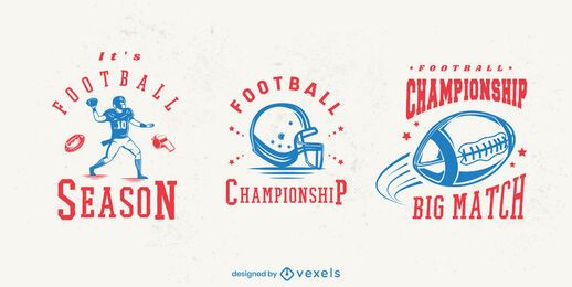 American football badge design set American football badge design set