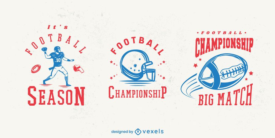 American football badge design set American football badge design set