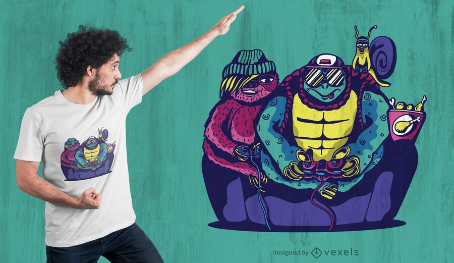 Design de camisetas de animais para jogadores Design de camisetas de animais para jogadores
