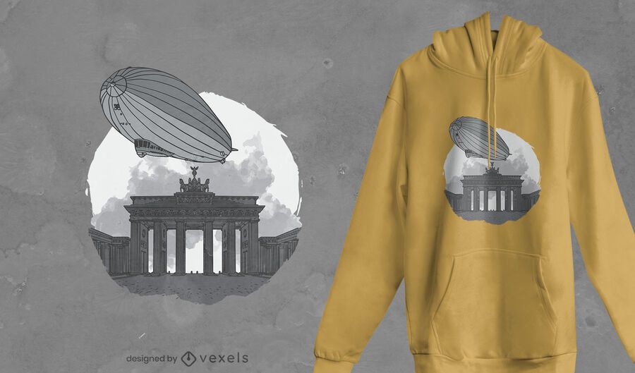 Diseño de camiseta de dirigible de Brandemburg Diseño de camiseta de dirigible de Brandemburg
