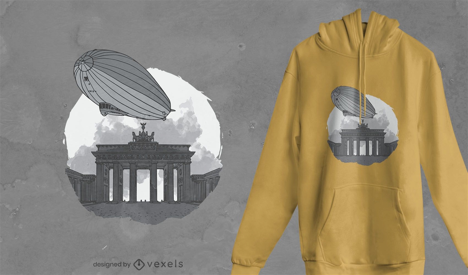 Brandemburg airship t-shirt design