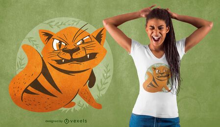 Wütende Katze T-Shirt Design Wütende Katze T-Shirt Design