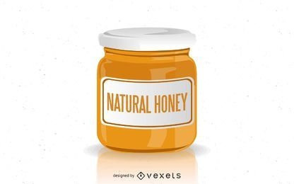 Design de pote de mel natural