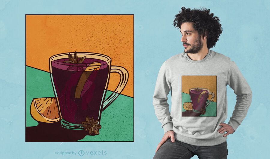 Mulled wine t-shirt design Mulled wine t-shirt design