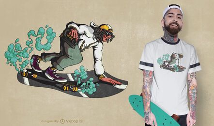 Design de camisetas masculinas de longboard Design de camisetas masculinas de longboard