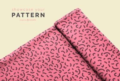 Folded fabric roll mockup design Folded fabric roll mockup design