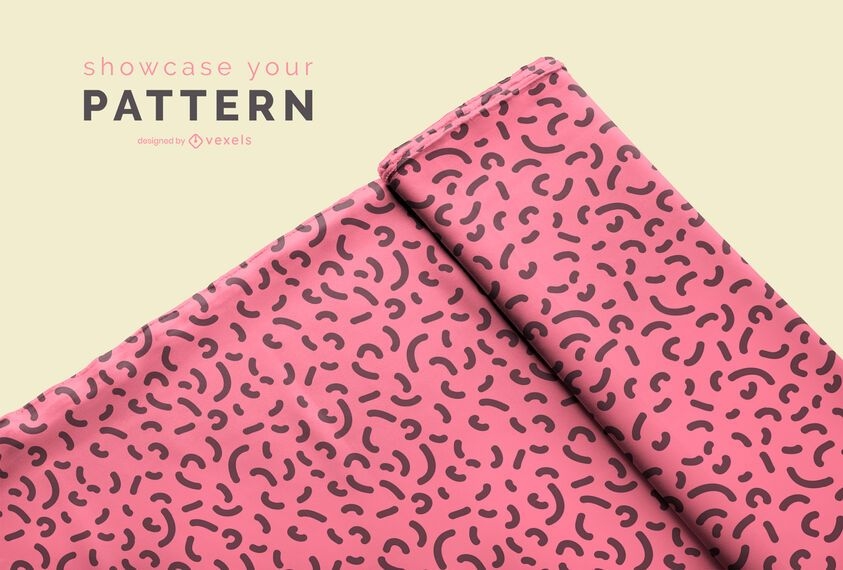 Download Folded Fabric Roll Mockup Design - Vector Download