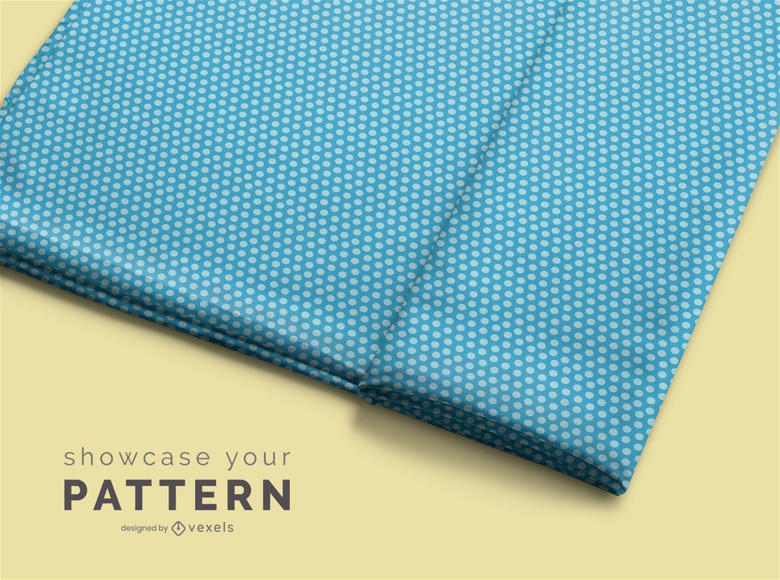 Fabric roll pattern mockup design