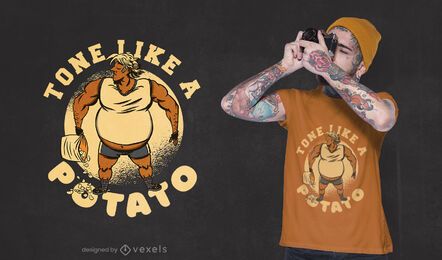 Como o design de uma camiseta de batata Como o design de uma camiseta de batata