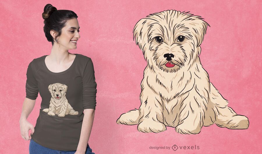 Havanese dog t-shirt design Havanese dog t-shirt design