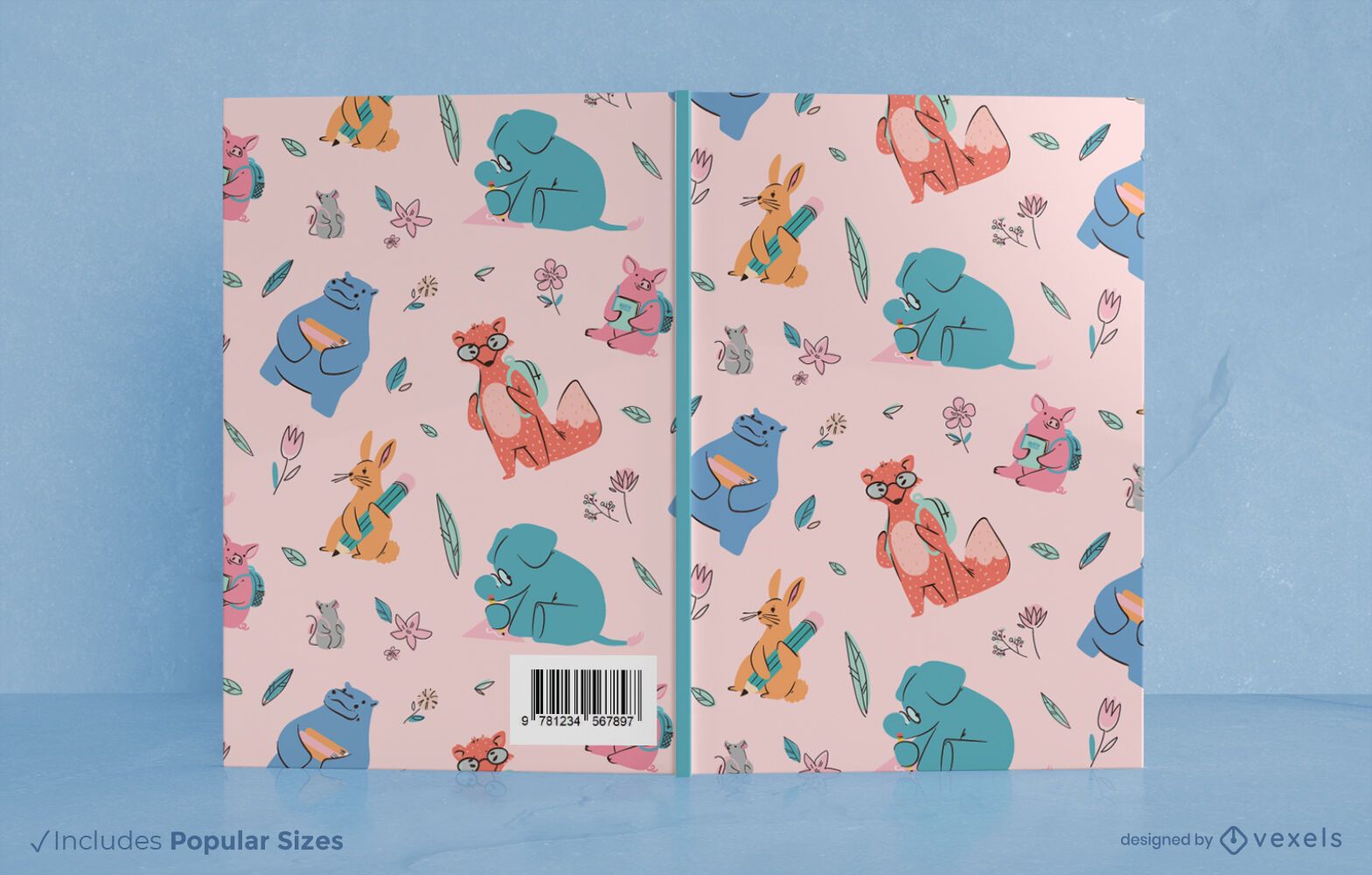 School animals book cover design