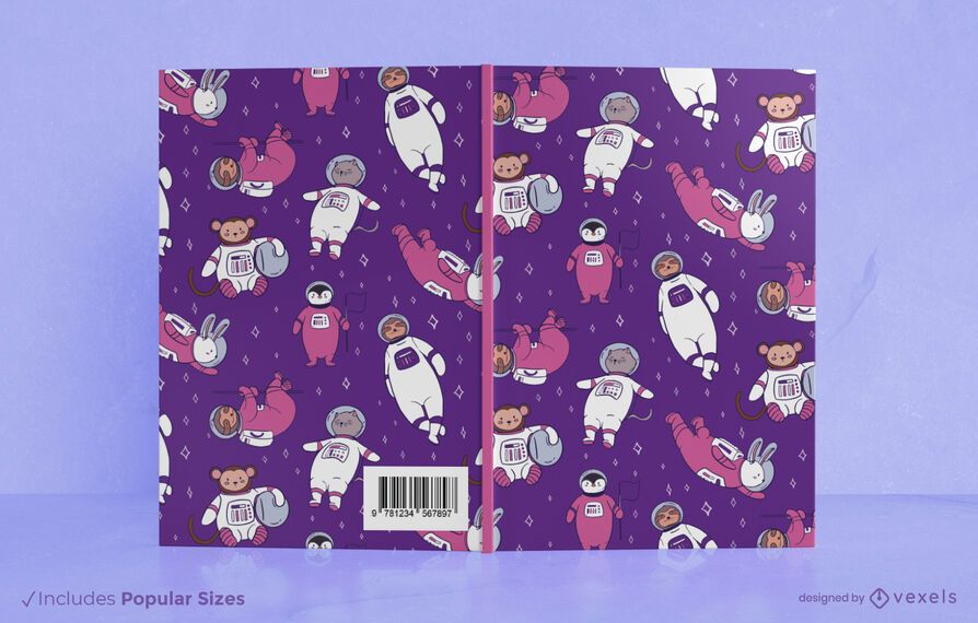 Design da capa do livro dos animais do espaço Design da capa do livro dos animais do espaço