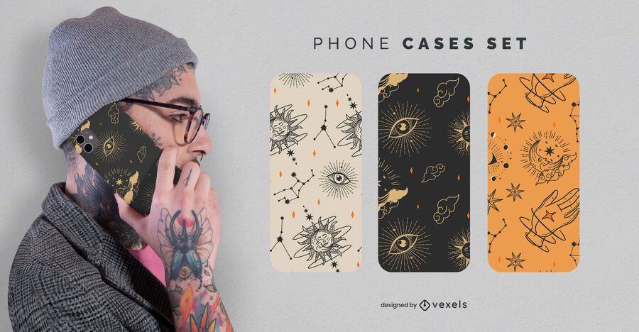 Conjunto de fundas de teléfono místicas Conjunto de fundas de teléfono místicas