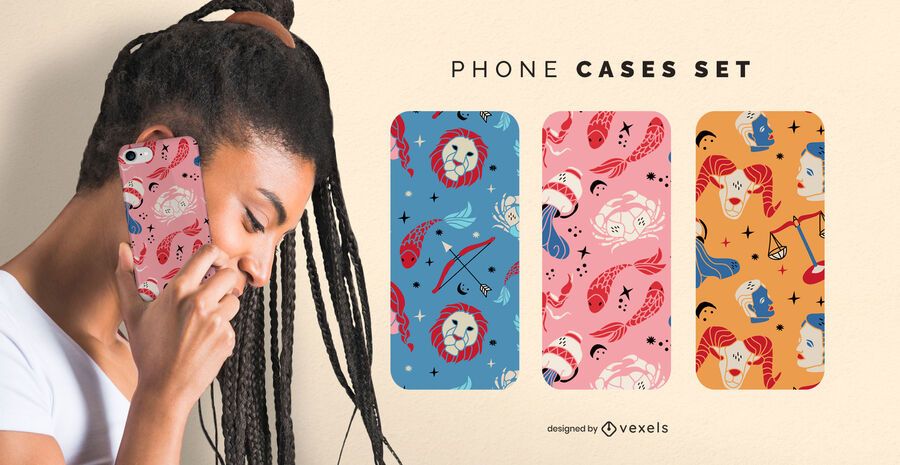Set de fundas de teléfono con signos del zodiaco Set de fundas de teléfono con signos del zodiaco