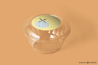 Clear packaging mockup design