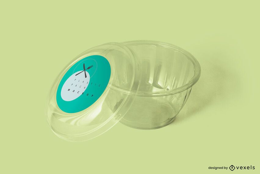 Clear container mockup design Clear container mockup design