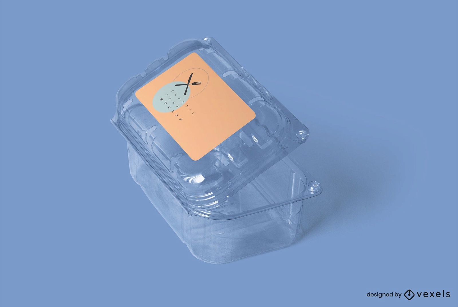 Diseño de maqueta de contenedor de plástico