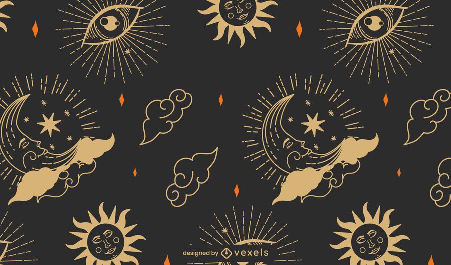 Mystical astrology pattern design Mystical astrology pattern design