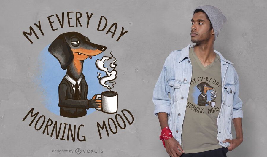 Diseño de camiseta de perro café Diseño de camiseta de perro café