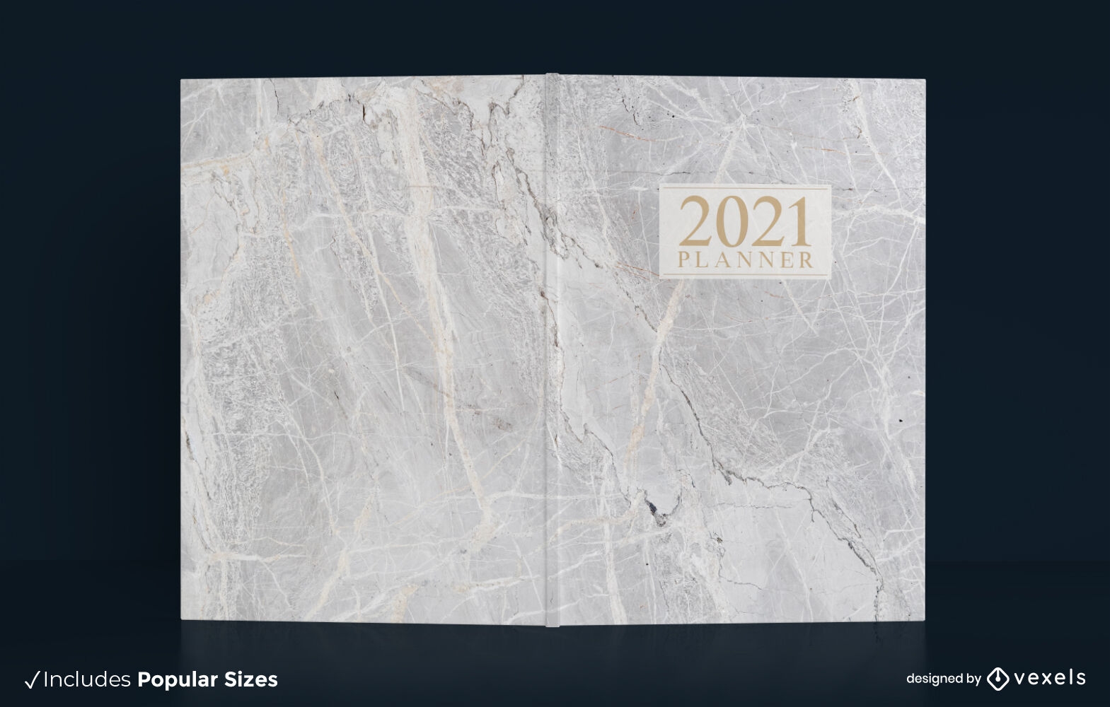 design de capa de livro de mármore 2021