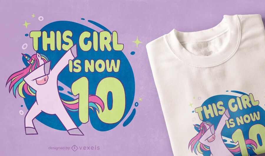 Diseño de camiseta Dabbing Birthday Unicorn Diseño de camiseta Dabbing Birthday Unicorn