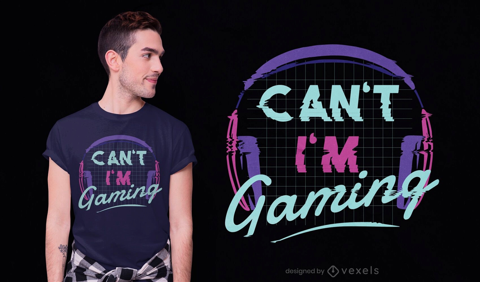 Can't i'm gaming t-shirt design