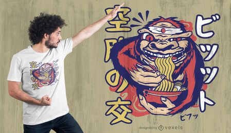 Bigfoot ramen t-shirt design