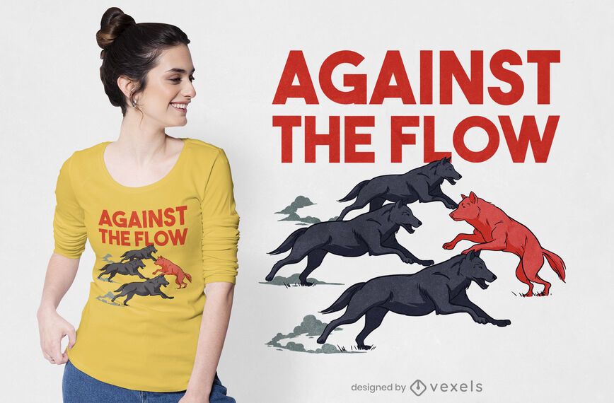Diseño de camiseta Against the Flow Diseño de camiseta Against the Flow