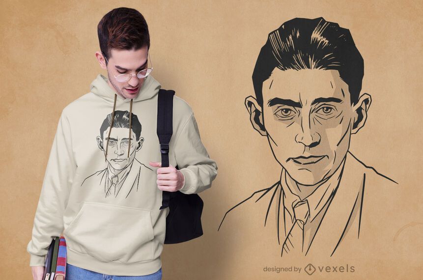 Diseño de camiseta de franz kafka Diseño de camiseta de franz kafka