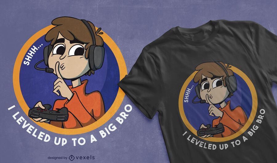Subir de nivel el diseño de la camiseta big bro Subir de nivel el diseño de la camiseta big bro