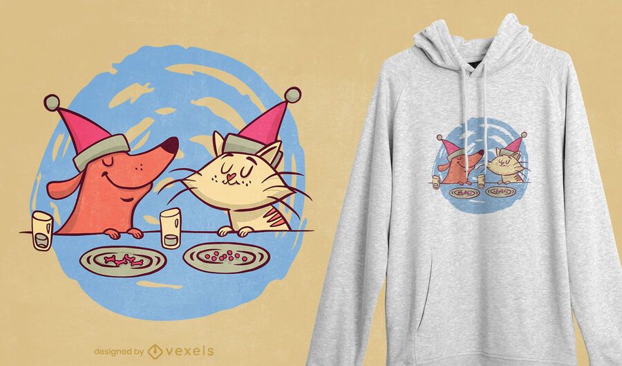 Diseño de camiseta de mascotas navideñas. Diseño de camiseta de mascotas navideñas.